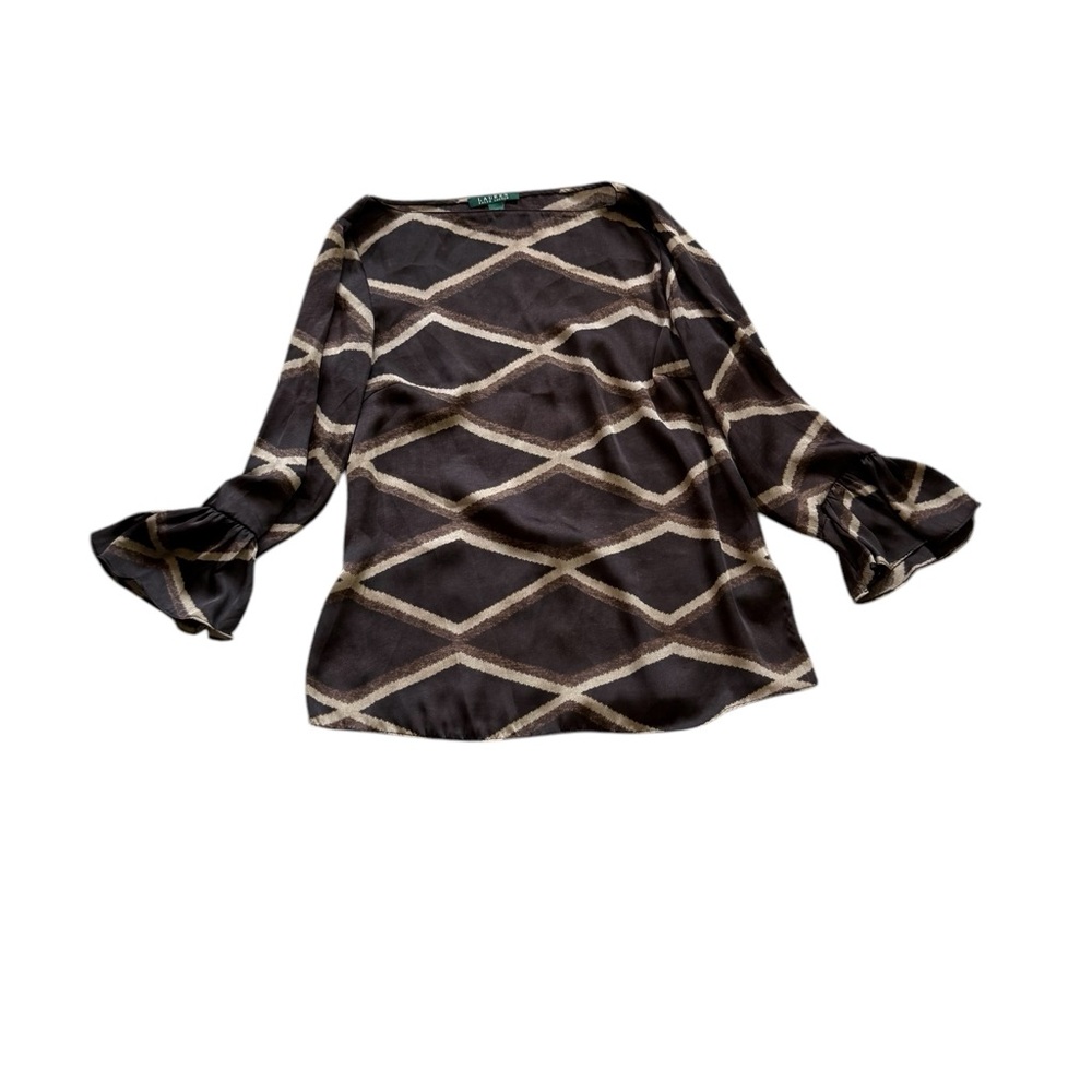 Lauren Ralph Lauren Elegant brown  and Tan Women's Top